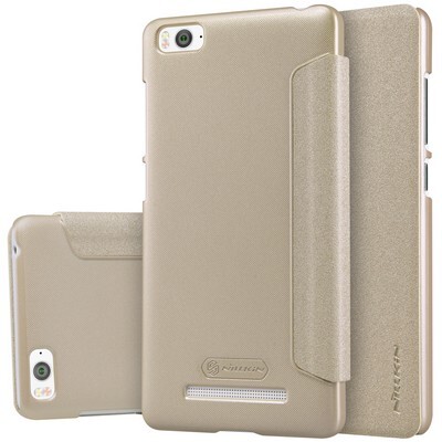 Полиуретановый чехол Nillkin Sparkle Leather Case Gold для Xiaomi MI4i(3)