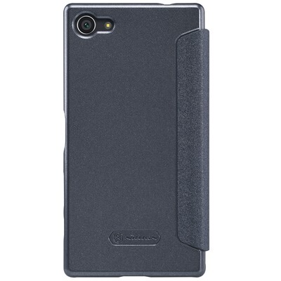 Полиуретановый чехол Nillkin Sparkle Leather Case Black для Sony Xperia Z5 Compact(2)