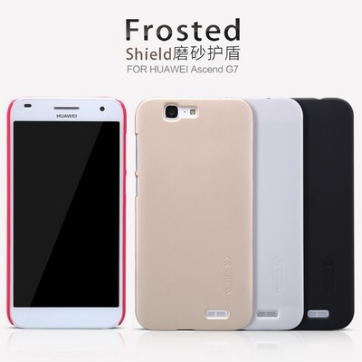 Пластиковый чехол с пленкой Nillkin Super Frosted Shield White для Huawei Ascend G7(4)