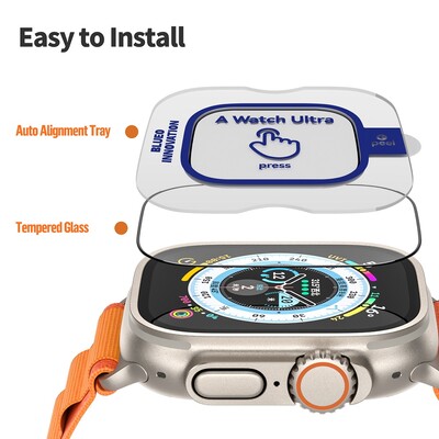 Защитное стекло Blueo Corning Gorilla HD Glass Protector для Apple Watch Ultra 1/2/3(7)