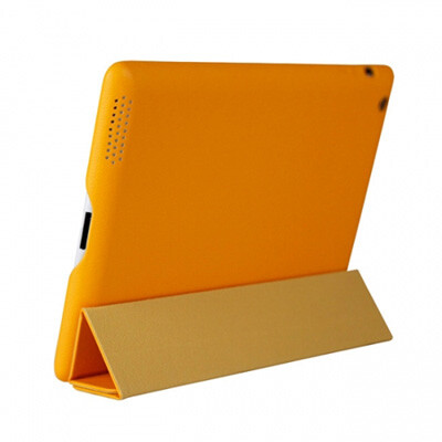 Кожаный чехол Jisoncase Executive Smart Cover Orange для Apple iPad 4(4)
