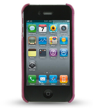 Кожаный чехол накладка Melkco Snap Cover Purple для Apple iPhone 4/4S(2)
