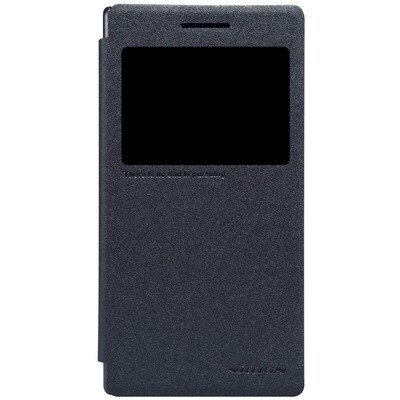Полиуретановый чехол Nillkin Sparkle Leather Case Black для Lenovo P70(1)