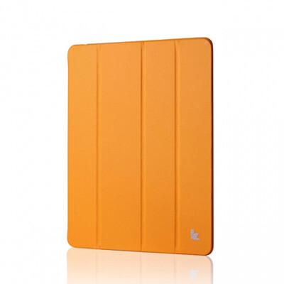 Кожаный чехол Jisoncase Executive Smart Cover Orange для Apple iPad 4(1)
