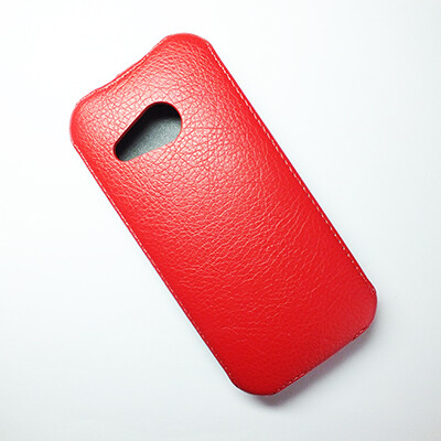 Кожаный чехол Armor Case Red для HTC One M8 mini 2(3)