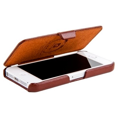 Кожаный чехол HOCO Duke folder Leather Case Brown для Apple iPhone 5/5s/SE(2)
