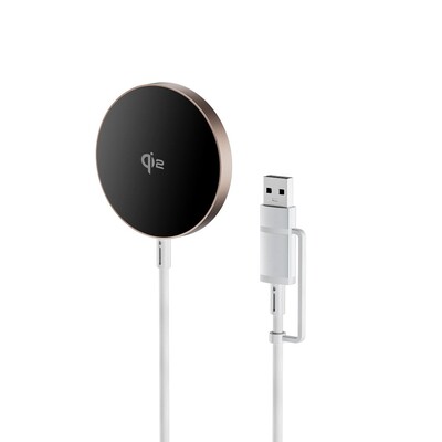 Магнитное беспроводное зарядное устройство WiWU Qi2.0 Wireless Charger 15W Wi-W029 белое(1)