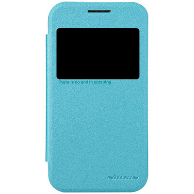 Полиуретановый чехол Nillkin Sparkle Leather Case Blue для Samsung G360 Galaxy Core Prime(4)
