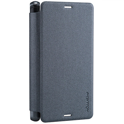 Полиуретановый чехол Nillkin Sparkle Leather Case Black  для Sony Xperia Z3 Compact(2)