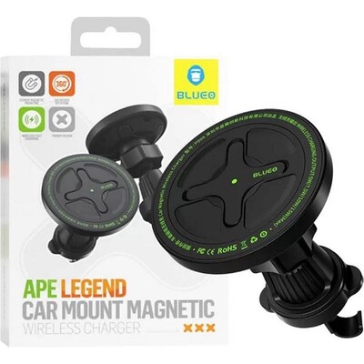 Держатель с беспроводной зарядкой Blueo Ape Legend Car Mount Magnetic Wireless Charger(4)