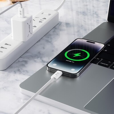 Кабель для зарядки и синхронизации Blueo Braided PD Fast Charging USB-C to USB-C 1.2m(3)