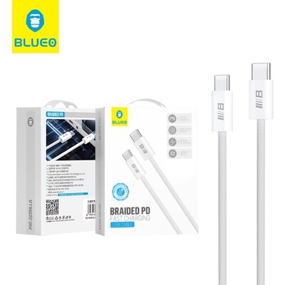 Кабель для зарядки и синхронизации Blueo Braided PD Fast Charging USB-C to USB-C 1.2m(4)