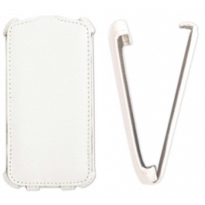 Кожаный чехол книга Armor Case White для Samsung S8600 Wave 3(1)