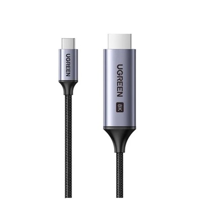 Кабель-переходник UGREEN CM565-90451 USB-C – HDMI 2.1 (8K/60Hz, 4K/144Hz), 1.5м(3)