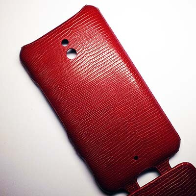 Кожаный чехол Abilita Leather Case Red Snake для Nokia Lumia 1320(3)