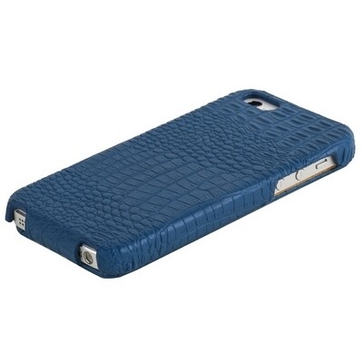 Кожаный чехол книга Borofone Crocodile flip Blue для Apple iPhone 5/5s/SE(2)