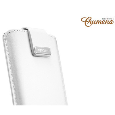 Кожаный чехол футляр SGP Crumena White для Apple iPhone 5/5s/SE(2)