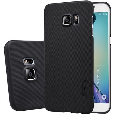 Пластиковый чехол с пленкой Nillkin Super Frosted Shield Black для Samsung Galaxy S6 Edge Plus(3)