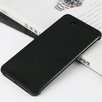 Полиуретановый чехол Dot View Case Black  для HTC One E9/One E9 Plus