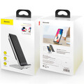 Беспроводная зарядка-подставка для телефона быстрая Baseus Vertical Desktop Wireless - Черная (WXLS-01)(#9)