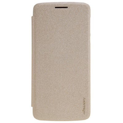 Полиуретановый чехол книга Nillkin Sparkle Leather Case Gold для Motorola Moto Z Play(1)