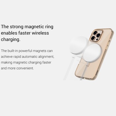 Пластиковый чехол KZDOO Iceguard Magsafe прозрачный для Apple iPhone 16 Pro Max(9)