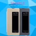 Полиуретановый чехол книга Nillkin Sparkle Leather Case Золотой для Huawei P30 Pro(#5)