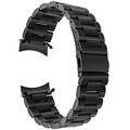 Металлический ремешок из нержавеющей стали для часов 22 мм, черный(#1)