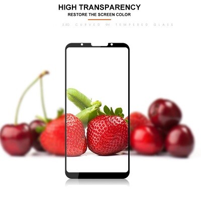 Противоударное защитное стекло с полным клеем Full Glue Screen Cover 0.3mm черное для Meizu Note 8(3)