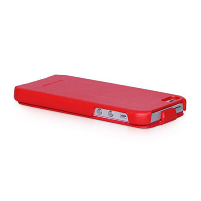 Кожаный чехол HOCO Duke leather case Dark Pink для Apple iPhone 5/5s/SE(2)