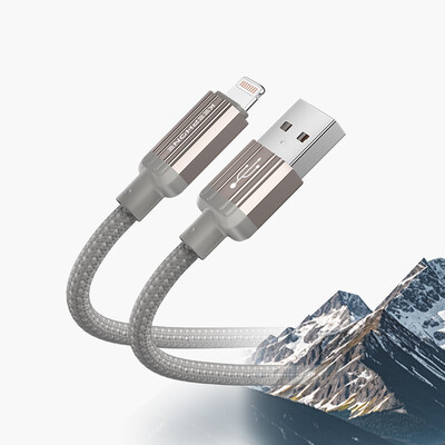 Кабель зарядки и синхронизации Keephone Pitta Fast Charging Cable USB-A to Lightning титановый(3)