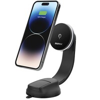 Магнитный беспроводной автомобильный держатель с зарядкой (со съемным креплением) MOMAX Q.Mag Mount 15W Magnetic Wireless Charging Car Mount (CM25B)