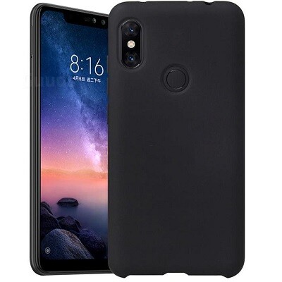 Силиконовый чехол Silicone Case черный для Xiaomi Redmi Note 7(1)