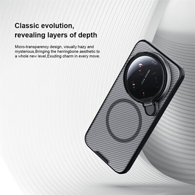 Чехол накладка с пластиной Magsafe и защитой камеры Nillkin CamShield Prop Magnetic Case черный для Xiaomi 17 Ultra(6)