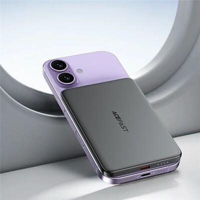 Ультратонкий внешний аккумулятор Acefast M38 Magnetic Fast Wireless Charge 5000mAh(5)