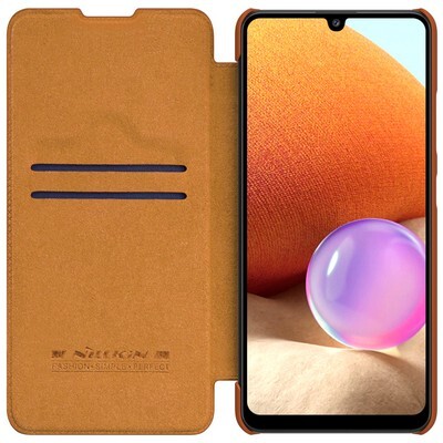 Кожаный чехол Nillkin Qin Leather Case Коричневый для Samsung Galaxy A32(3)
