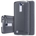 Полиуретановый чехол книга Nillkin Sparkle Leather Case Black для LG K7(X210DS)(#3)