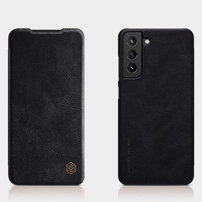 Кожаный чехол Nillkin Qin Leather Case Черный для Samsung Galaxy S21 FE(4)