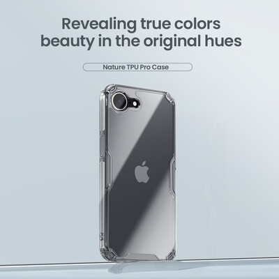 Силиконовый чехол Nillkin Nature TPU Pro Case Прозрачный для Apple iPhone 16e(7)