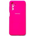 Силиконовый чехол с микрофиброй Silicone Case ярко-розовый для Samsung Galaxy A13 5G(#1)