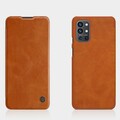 Кожаный чехол Nillkin Qin Leather Case Коричневый для OnePlus 9R(#4)