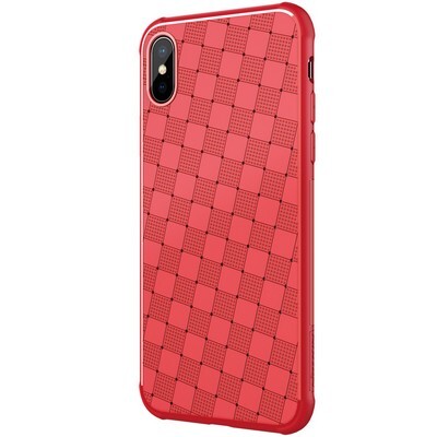 Перфорированный силиконовый чехол Nillkin Weave TPU Case красный для Apple iPhone Xs(3)