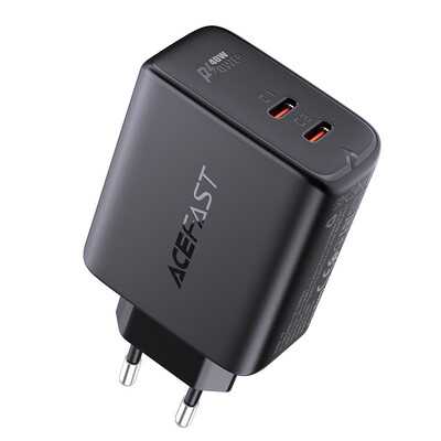 Зарядное устройство Acefast A9 GaN PD40W (2xUSB-C) черное(1)