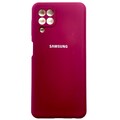 Силиконовый чехол Silicone Case бордовый для Samsung Galaxy M32(#1)