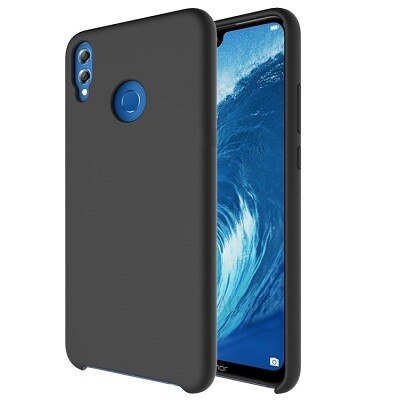 Силиконовый чехол Silicone Case черный для Huawei Honor 8X(1)