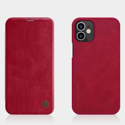 Кожаный чехол Nillkin Qin Leather Case Красный для Apple iPhone 12(4)