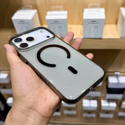 Пластиковый чехол KZDOO Iceguard Magsafe прозрачный-черный для Apple iPhone 17 Pro Max(5)