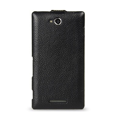 Кожаный чехол Melkco Leather Case Black LC для Sony Xperia C S39h(2)