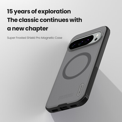 Пластиковый чехол с пластиной Magsafe Nillkin Super Frosted Shield Pro Magnetic Case Прозрачный  для Google Pixel 10 Pro XL(7)