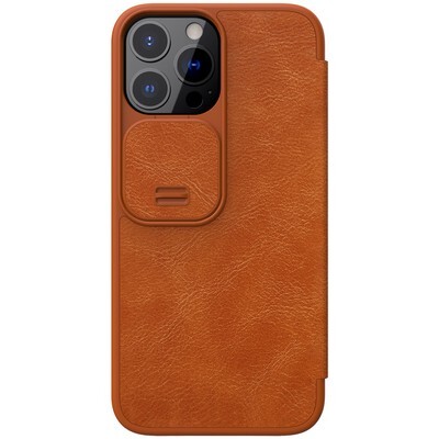 Кожаный чехол Nillkin Qin Pro Leather Case Коричневый для Apple iPhone 13 Pro Max(2)